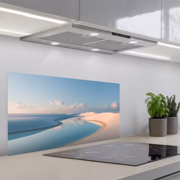 Duinen - Waterplas - Oneindige rust keuken achterwand spatscherm middel -3d_schuin