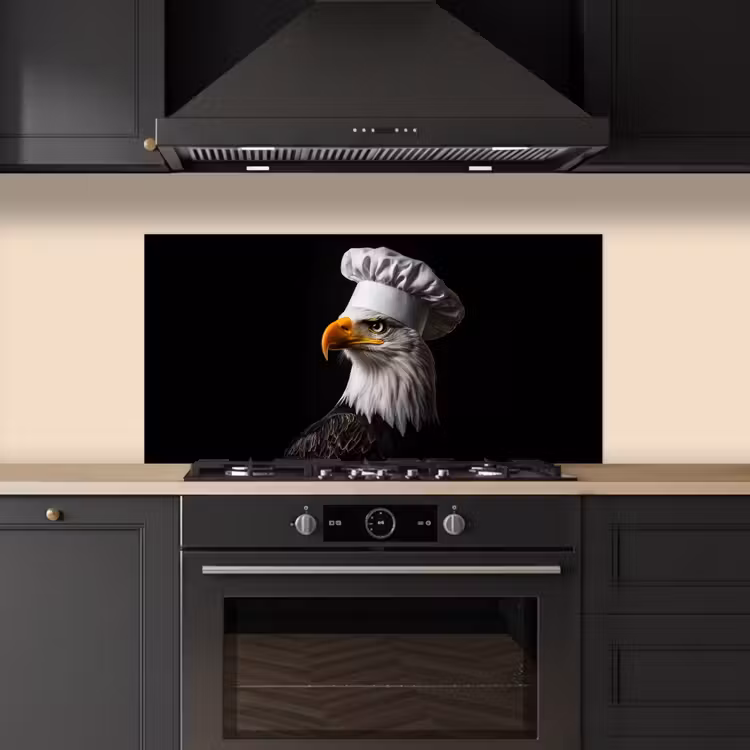 Arend -Amerika - Koksmuts - Vogel - Stoer keuken achterwand spatscherm middel -sfeer1