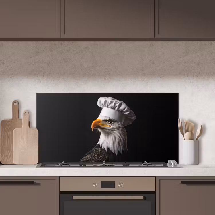 Arend -Amerika - Koksmuts - Vogel - Stoer keuken achterwand spatscherm middel -sfeer2