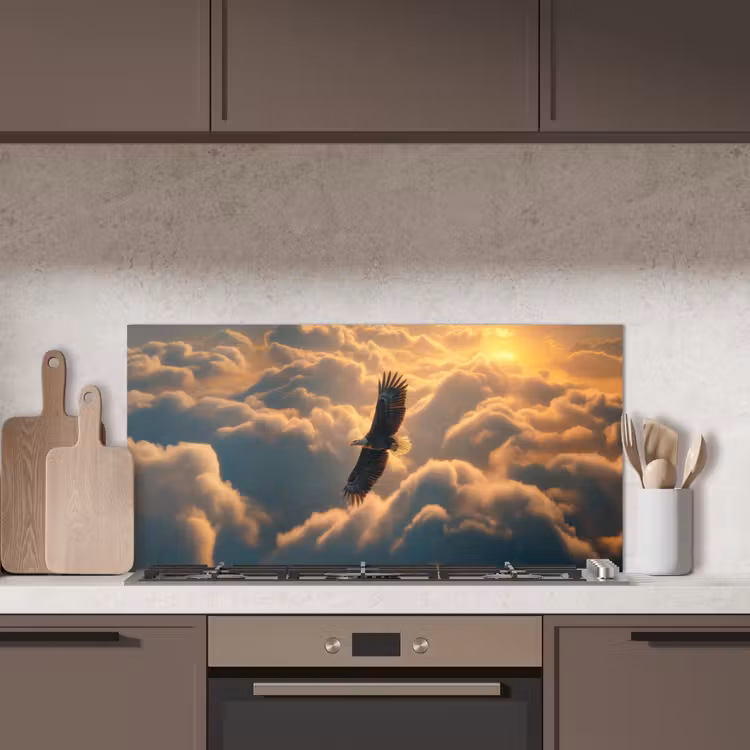 Adelaar - Wolken - Zon keuken achterwand spatscherm middel -sfeer2