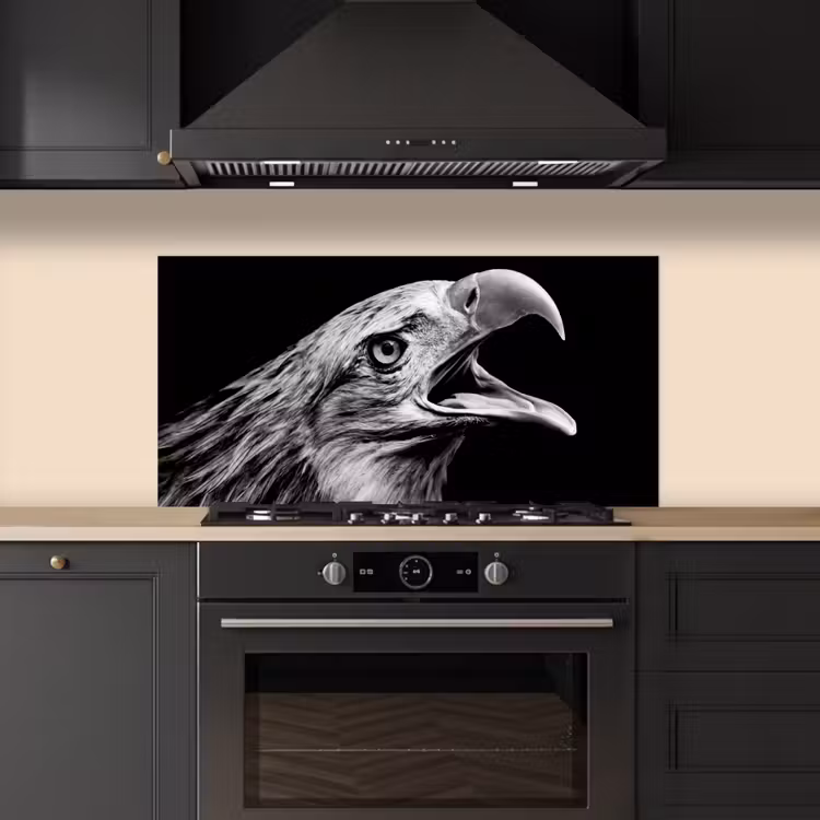 Adelaar - Portret - Roofvogels - Zwart - Wit - Vogel keuken achterwand spatscherm middel -sfeer1