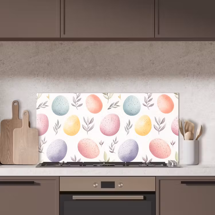 Eieren - Kleurrijk - Patroon keuken achterwand spatscherm middel -sfeer2