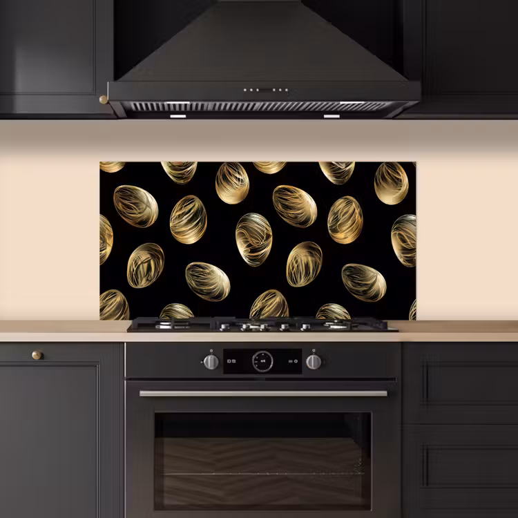 Eieren - Goud - Patroon keuken achterwand spatscherm middel -sfeer1