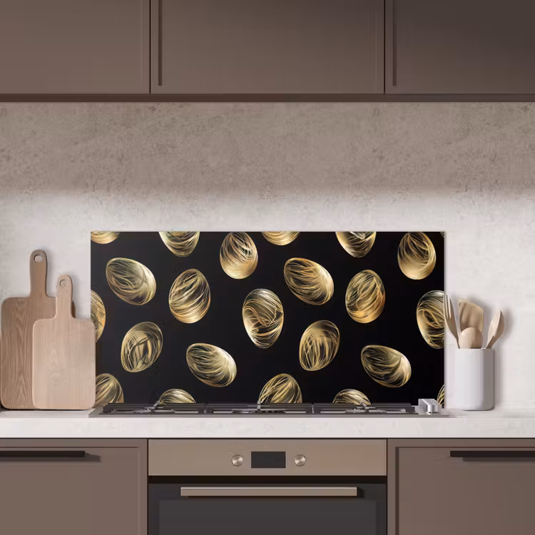 Eieren - Goud - Patroon keuken achterwand spatscherm middel -sfeer2