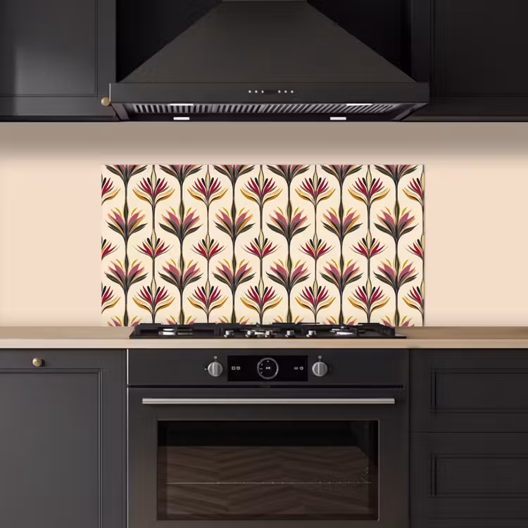 Waaier - Motief - Kleurrijk keuken achterwand spatscherm middel 899 -sfeer1