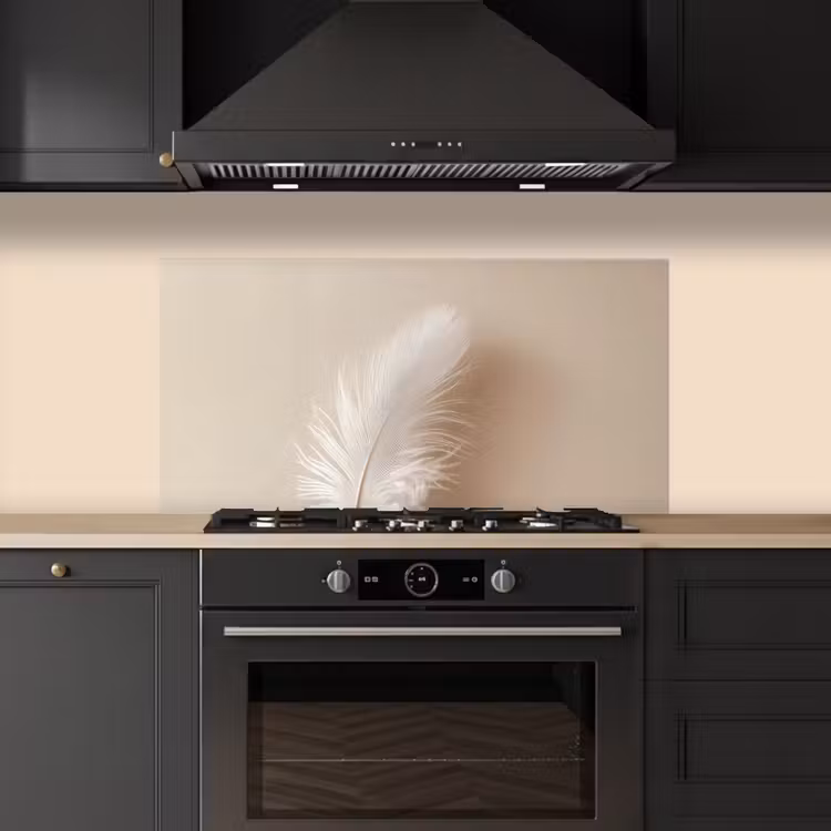 Veer - Minimalistisch - Roze keuken achterwand spatscherm middel -sfeer1