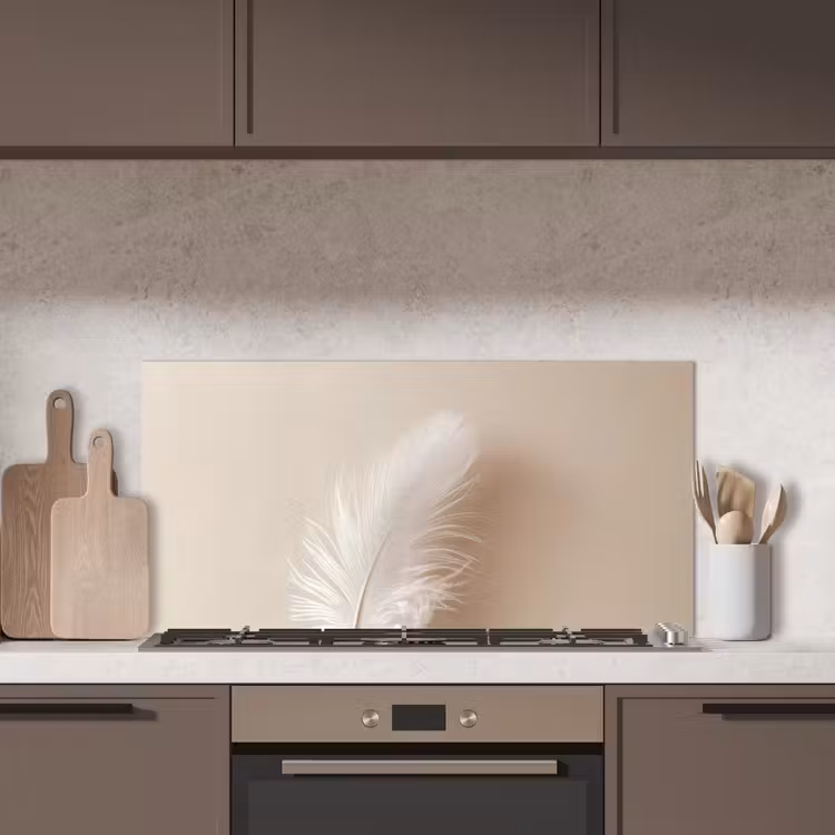 Veer - Minimalistisch - Roze keuken achterwand spatscherm middel -sfeer2