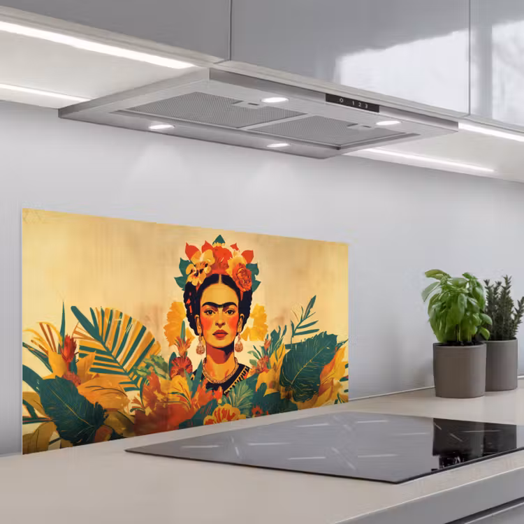 Vrouwelijk - Bloemen - Sieraden keuken achterwand spatscherm middel -3d_schuin