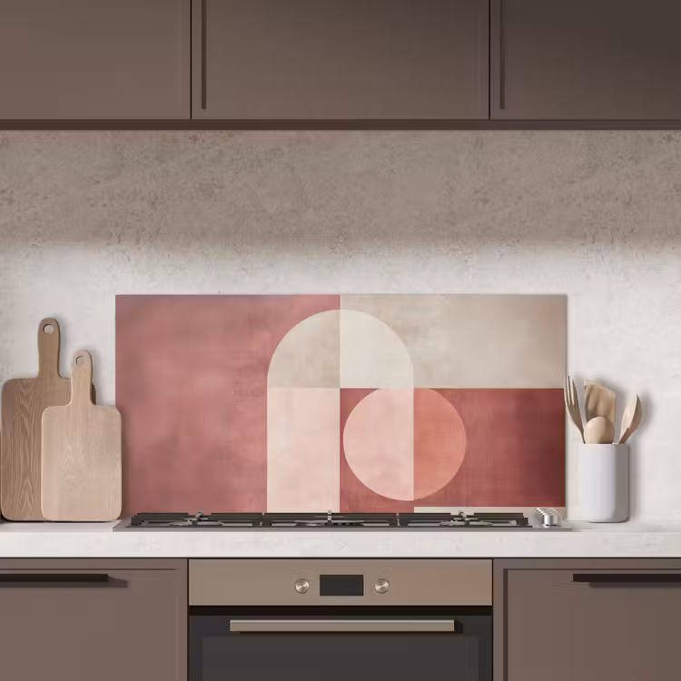 Figuren - Abstract - Roze keuken achterwand spatscherm middel -sfeer2