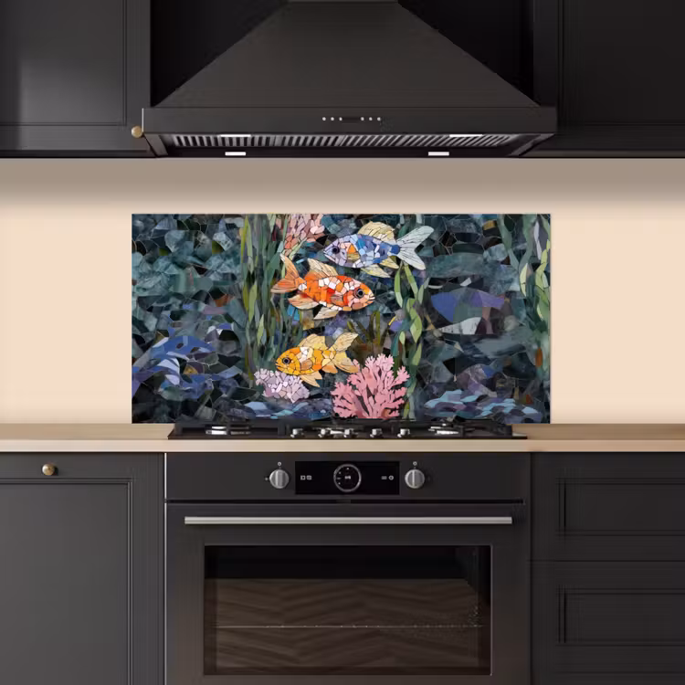 Vissen - Koraal - Zee - Mozaïek keuken achterwand spatscherm middel -sfeer1