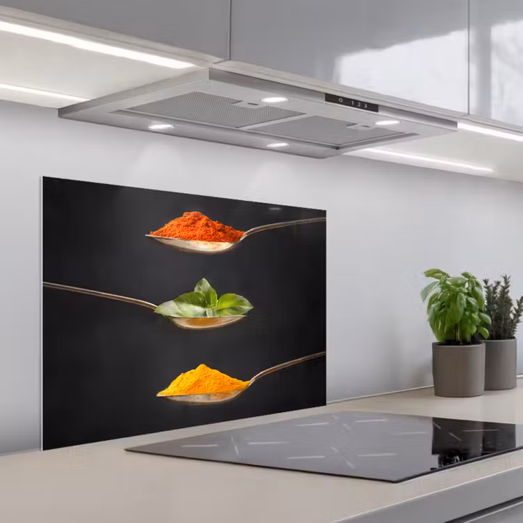 Zwevende Smaakaccenten keuken achterwand spatscherm middel -3d_schuin
