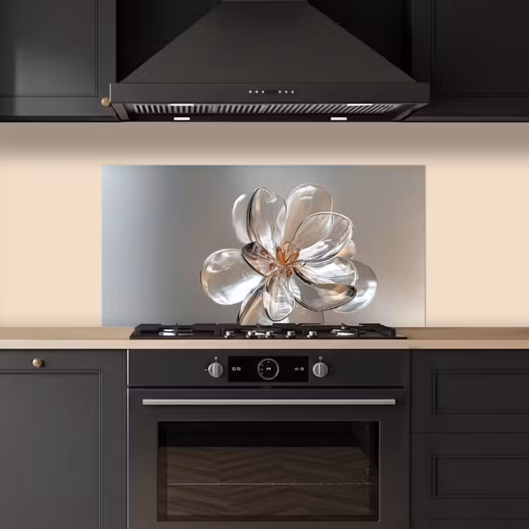 Bloem - Glazen - Doorzichtig keuken achterwand spatscherm middel -sfeer1