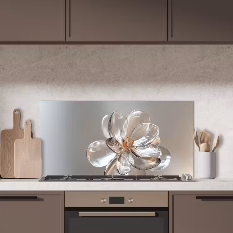 Bloem - Glazen - Doorzichtig keuken achterwand spatscherm middel -sfeer2