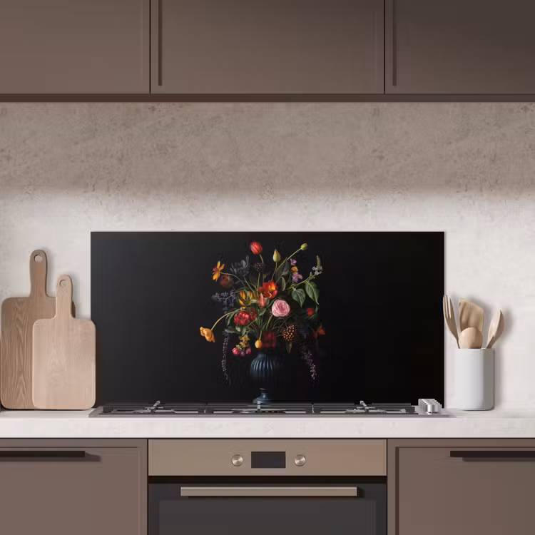Bloemen - Bessen - Klassiek keuken achterwand spatscherm middel -sfeer2