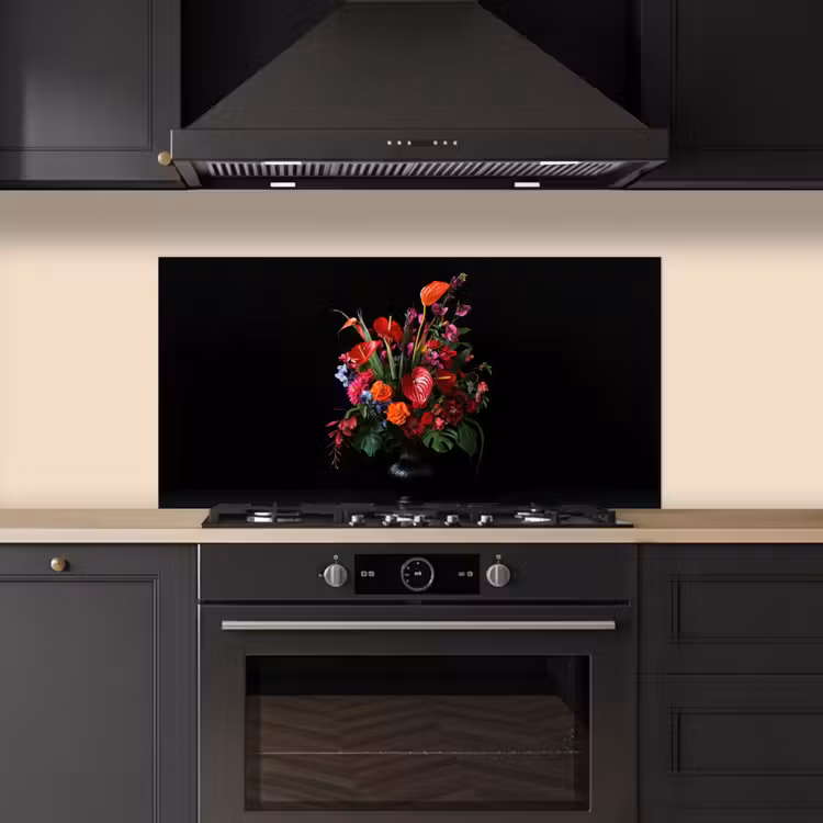 Bloemen - Boeket - Sierlijk keuken achterwand spatscherm middel -sfeer1