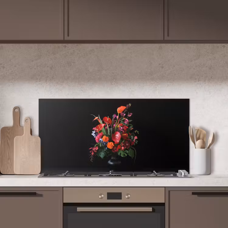 Bloemen - Boeket - Sierlijk keuken achterwand spatscherm middel -sfeer2