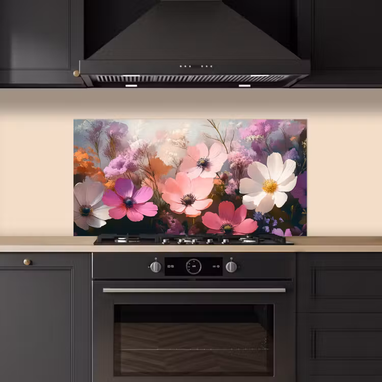 Bloemen - Kleurrijk - Bloei keuken achterwand spatscherm middel -sfeer1