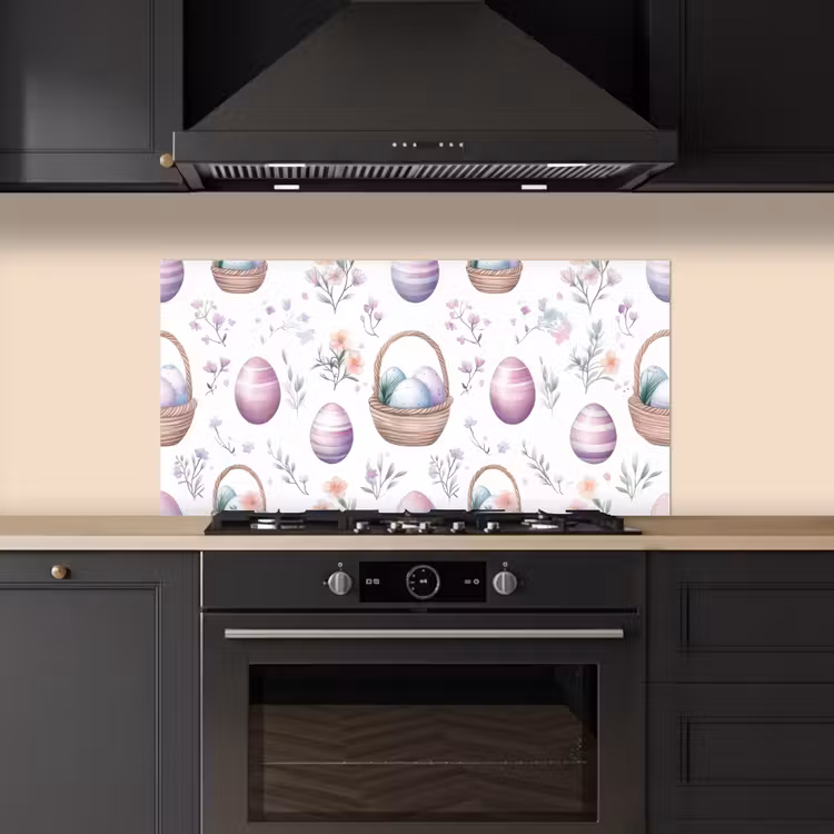 Bloemen - Paaseieren - Patroon keuken achterwand spatscherm middel -sfeer1