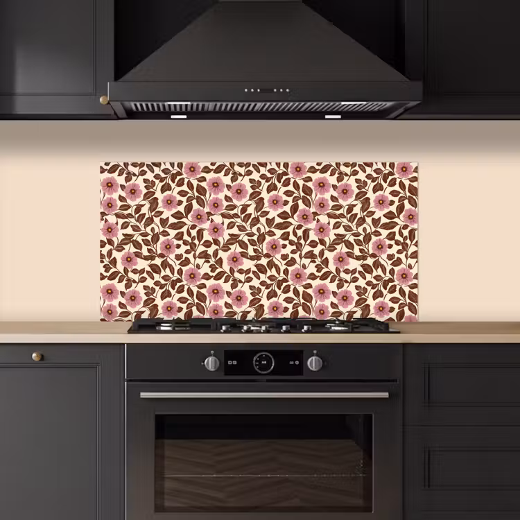 Bloemen - Bladeren - Kleurrijk keuken achterwand spatscherm middel 899 -sfeer1