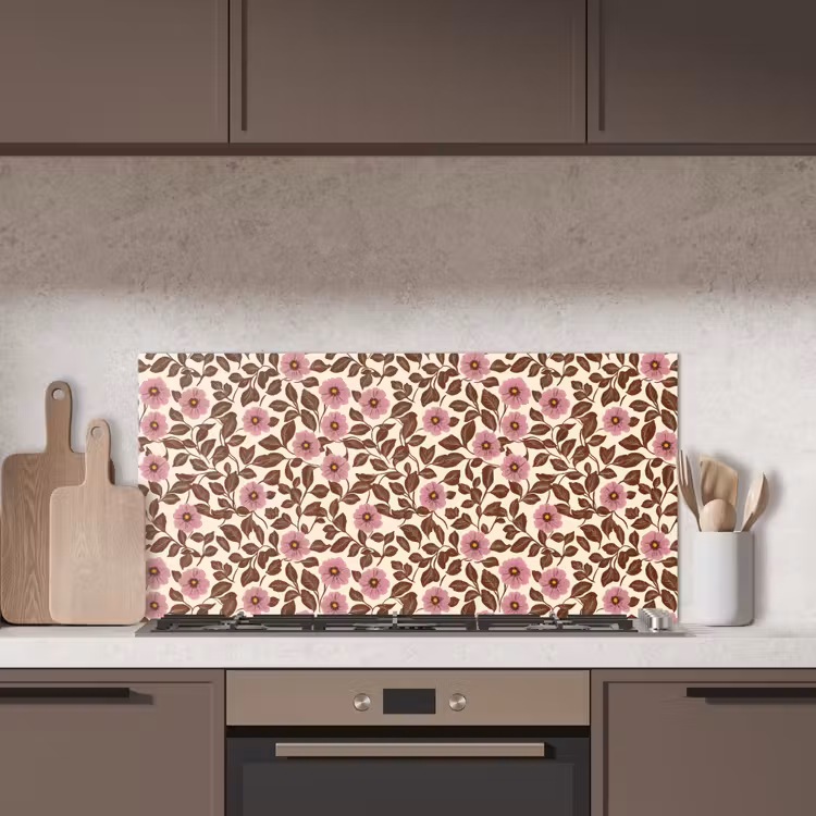 Bloemen - Bladeren - Kleurrijk keuken achterwand spatscherm middel 899 -sfeer2