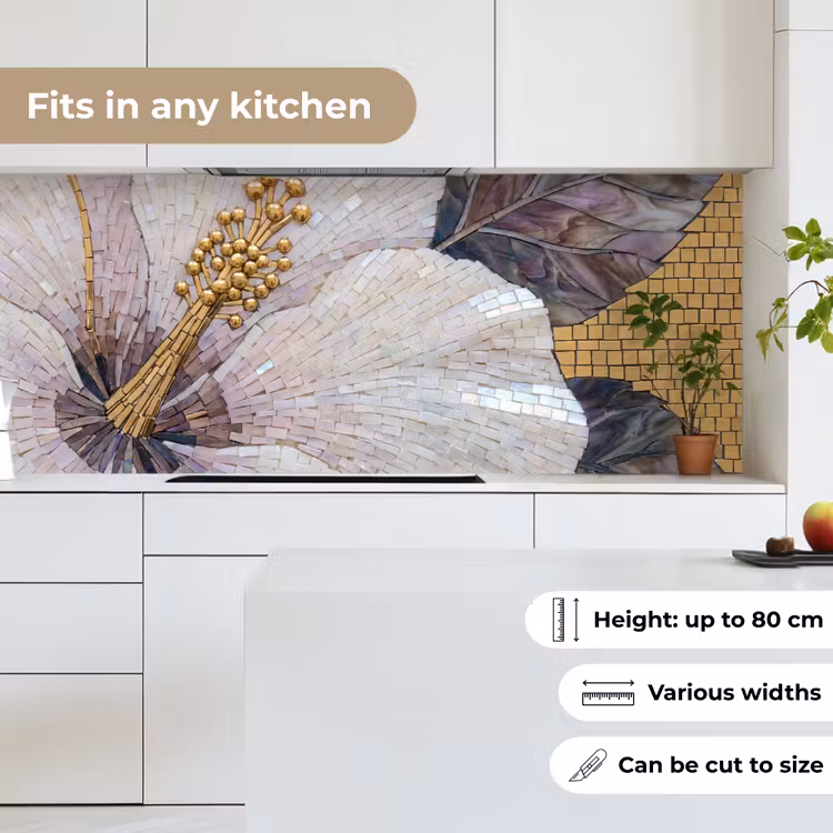 Bloemen - Mozaïek - Kunst - Modern - Goud keuken achterwand 2 middel -sfeer4_UK