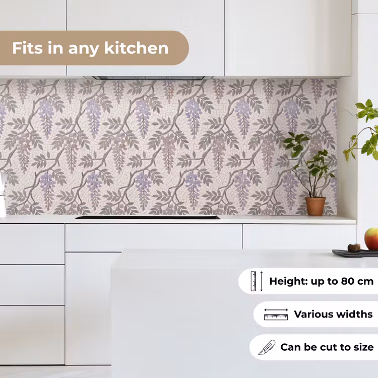 Bloemen - Mozaïek - Natuur - Patroon - Paars keuken achterwand 2 middel -sfeer4_UK