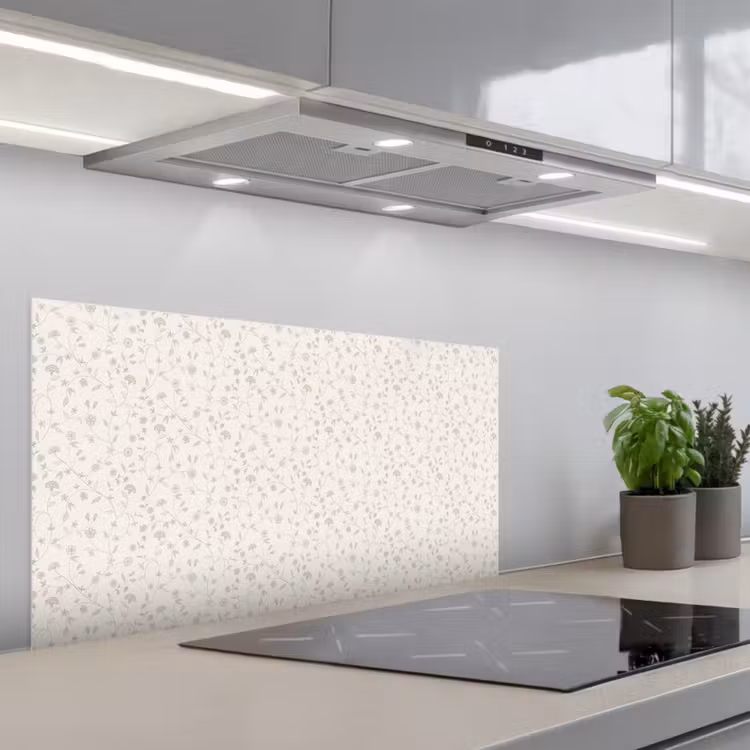 Bloemen - Motief - Zacht keuken achterwand spatscherm middel 899 -3d_schuin