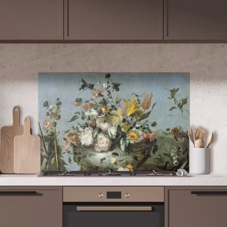 Bloemen - Oude Meesters - Olieverf keuken achterwand spatscherm middel -sfeer2