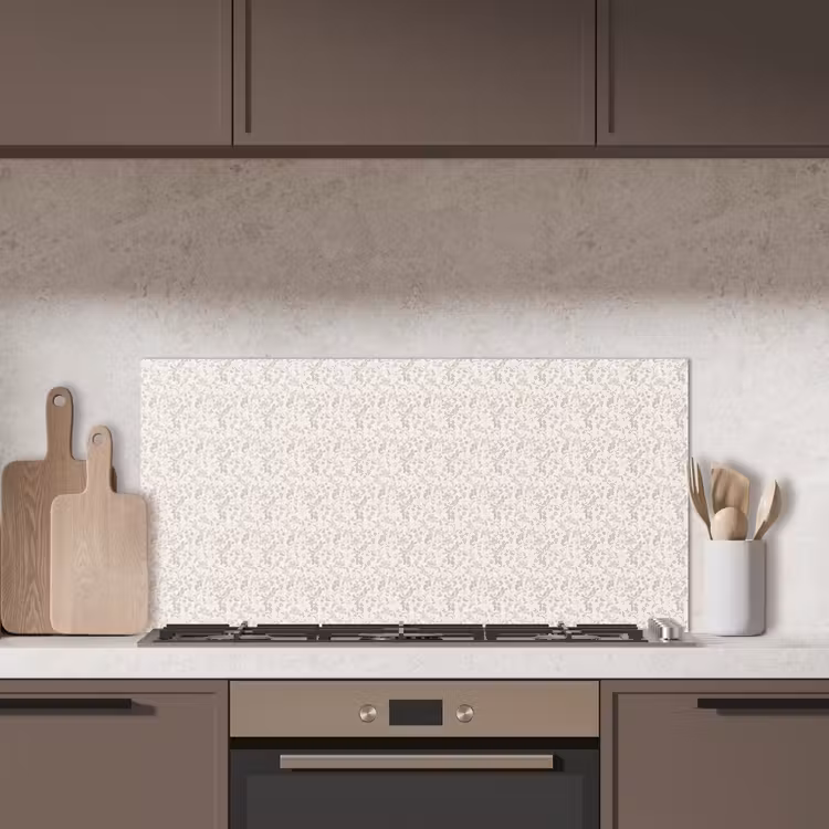 Bloemen - Patroon - Taupe keuken achterwand spatscherm middel 899 -sfeer2