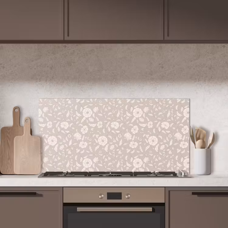 Bloemen - Blaadjes - Patroon keuken achterwand spatscherm middel 899 -sfeer2