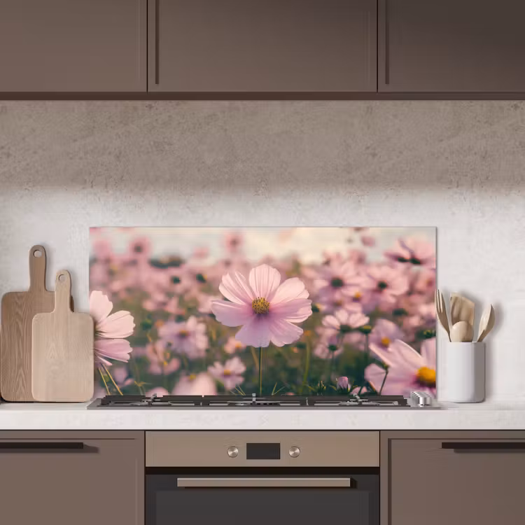 Bloemen - Paars - Wazig keuken achterwand spatscherm middel -sfeer2