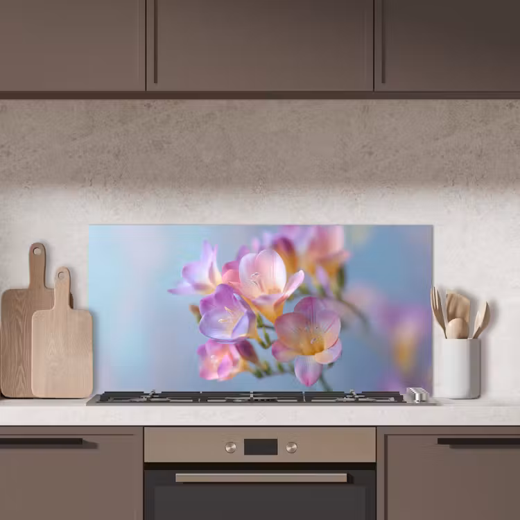 Bloemen - Paars - Overloop - Meeldraden keuken achterwand spatscherm middel -sfeer2