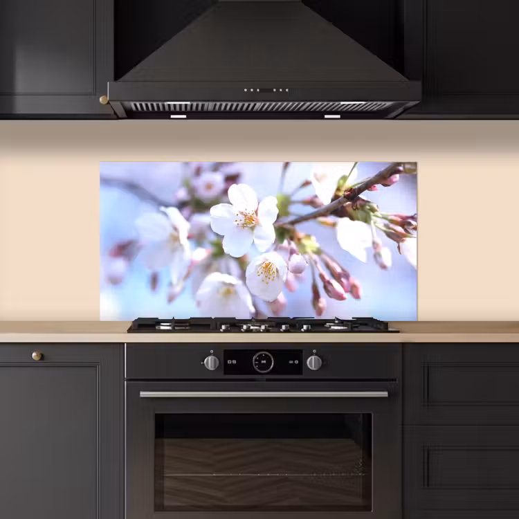 Bloemen - Sakura - Tak - Bloesem takken keuken achterwand spatscherm middel -sfeer1