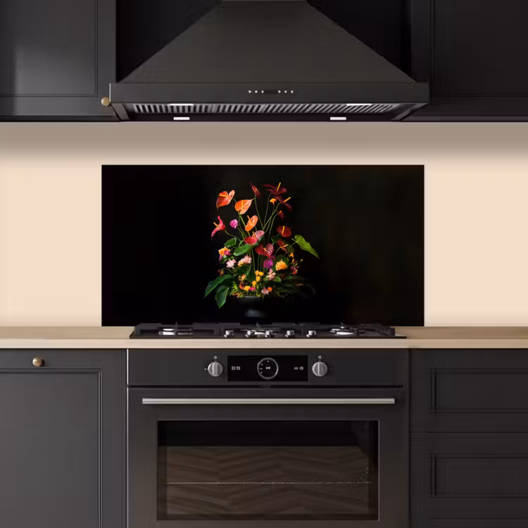 Bloemen - Vaas - Kleurrijk keuken achterwand spatscherm middel -sfeer1