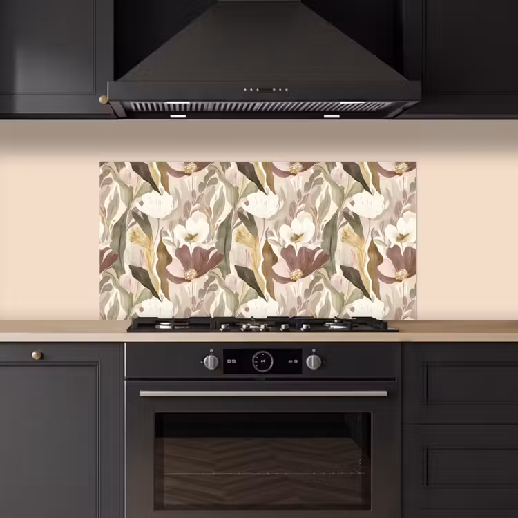 Bloemen - Aquarel - Kleurrijk keuken achterwand spatscherm middel 899 -sfeer1