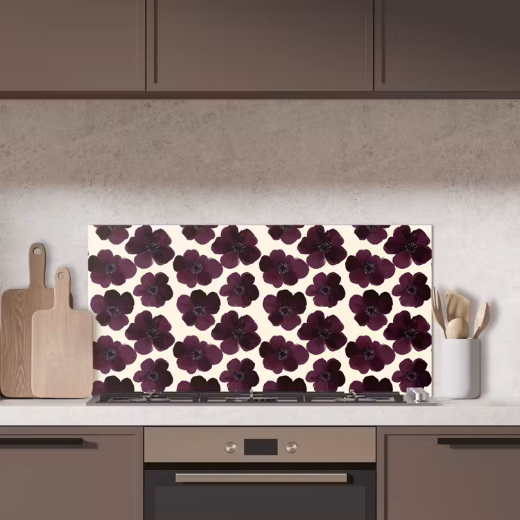 Bloemen - Aquarel - Paars keuken achterwand spatscherm middel 899 -sfeer2
