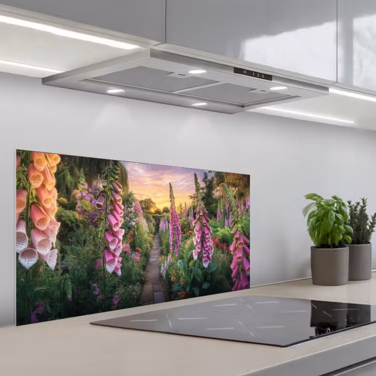 Vingerhoedskruid - Bloemen - Tuin keuken achterwand spatscherm middel -3d_schuin