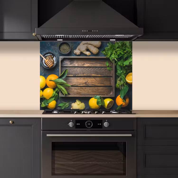 Fruitkist - Citroen - Fruit keuken achterwand spatscherm middel -sfeer1