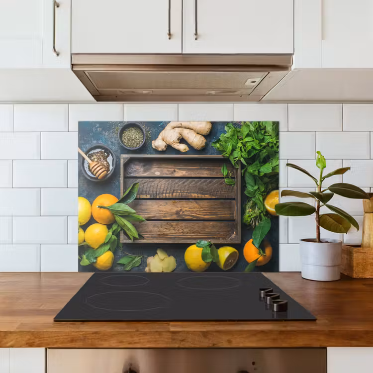 Fruitkist - Citroen - Fruit keuken achterwand spatscherm middel -sfeer2