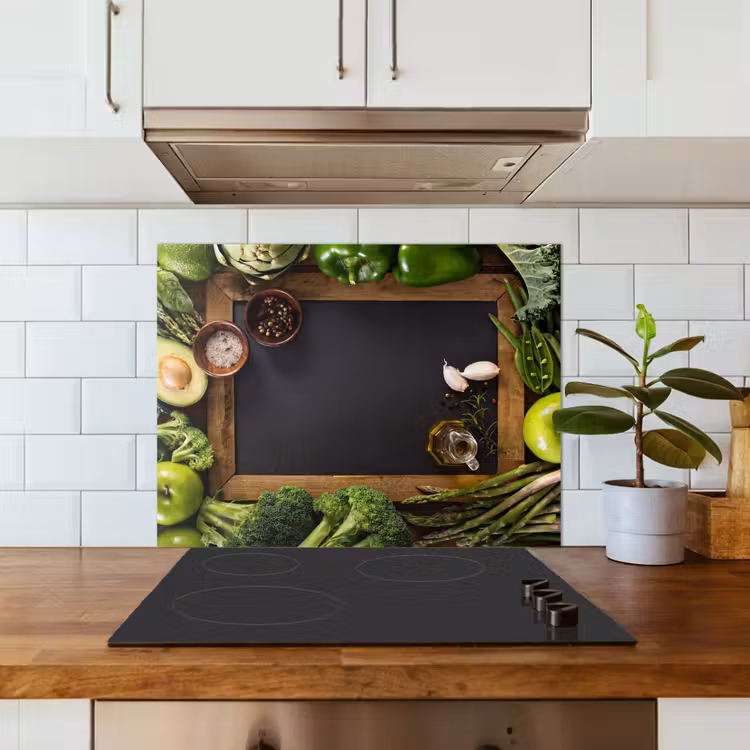 Fruit - Krijtbord - Groente keuken achterwand spatscherm middel -sfeer2