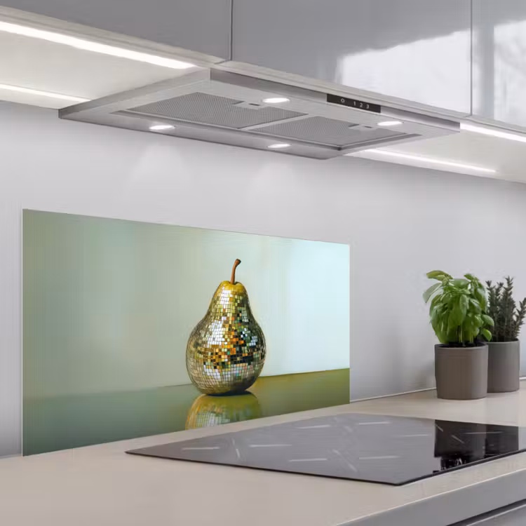Fruit - Disco - Art - Glitter keuken achterwand spatscherm middel -3d_schuin