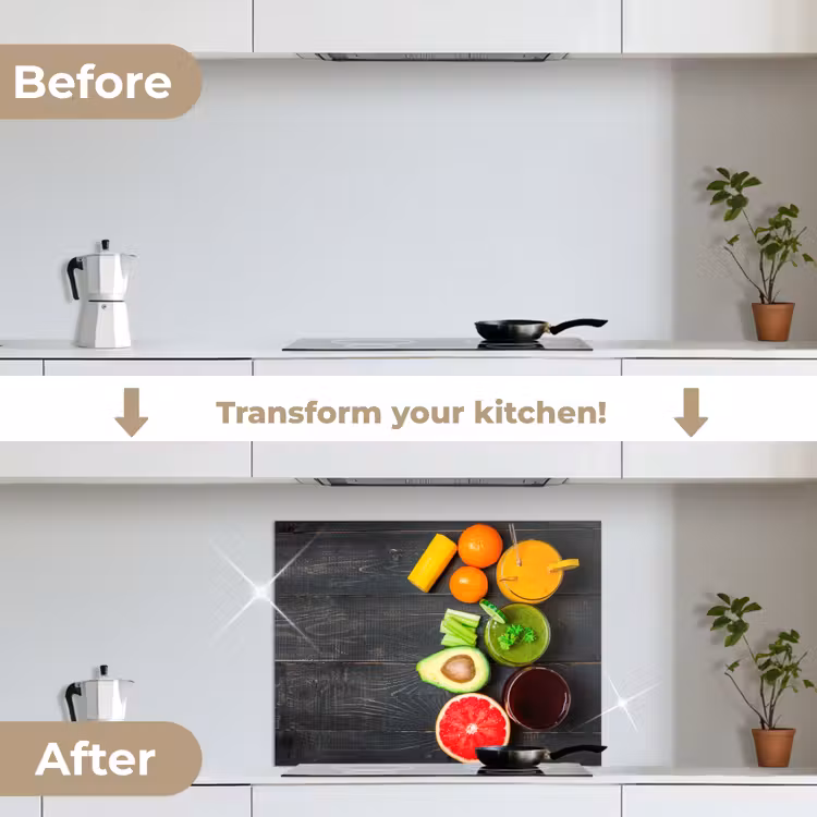Fruit - Smoothie - Industrieel - Zomer keuken achterwand spatscherm middel -voor_na_EN