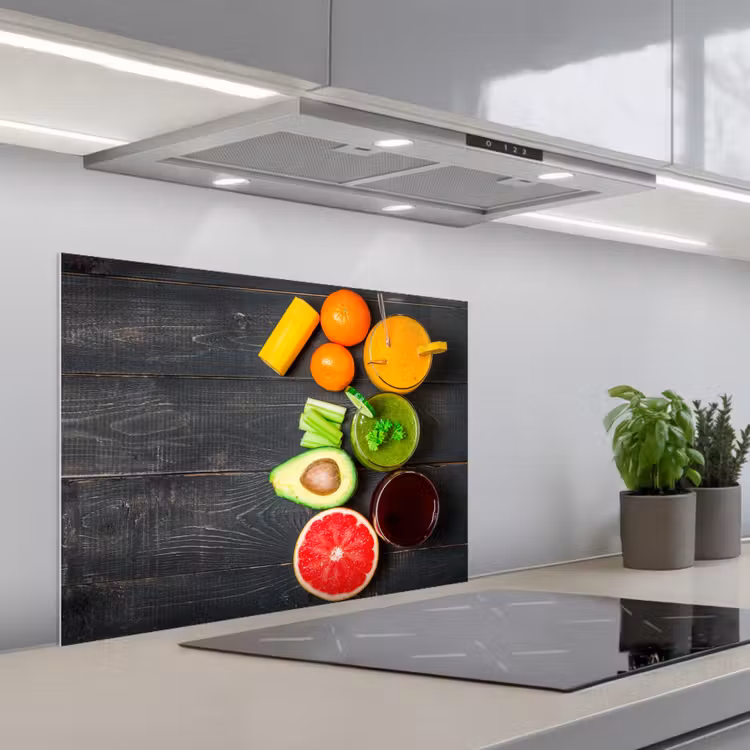 Fruit - Smoothie - Industrieel - Zomer keuken achterwand spatscherm middel -3d_schuin