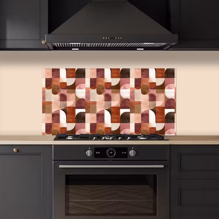 Geometrie - Modern - Retro keuken achterwand spatscherm middel 899 -sfeer1