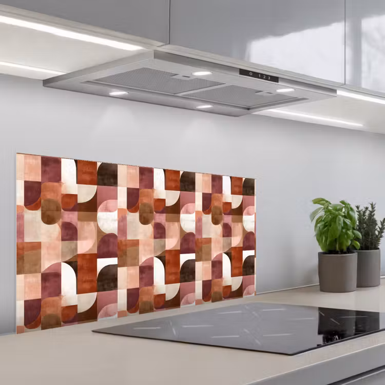 Geometrie - Modern - Retro keuken achterwand spatscherm middel 899 -3d_schuin