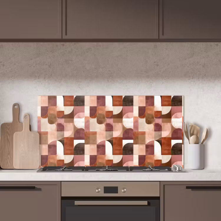 Geometrie - Modern - Retro keuken achterwand spatscherm middel 899 -sfeer2