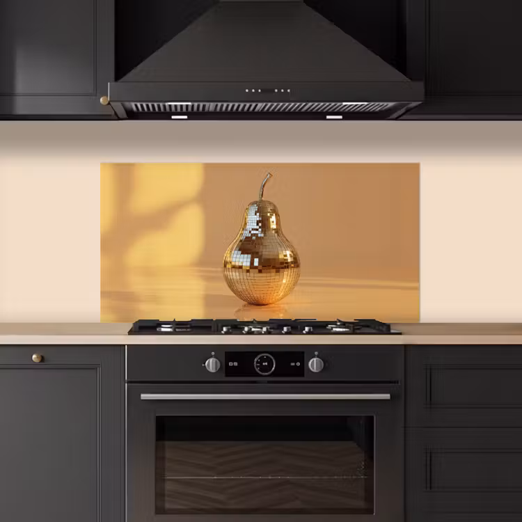 Goud - Disco - Glitter - Peer keuken achterwand spatscherm middel -sfeer1