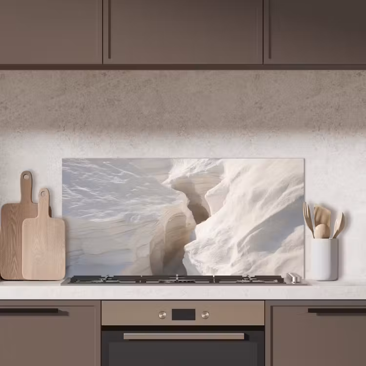 Kloof - Wit - Sneeuw keuken achterwand spatscherm middel -sfeer2