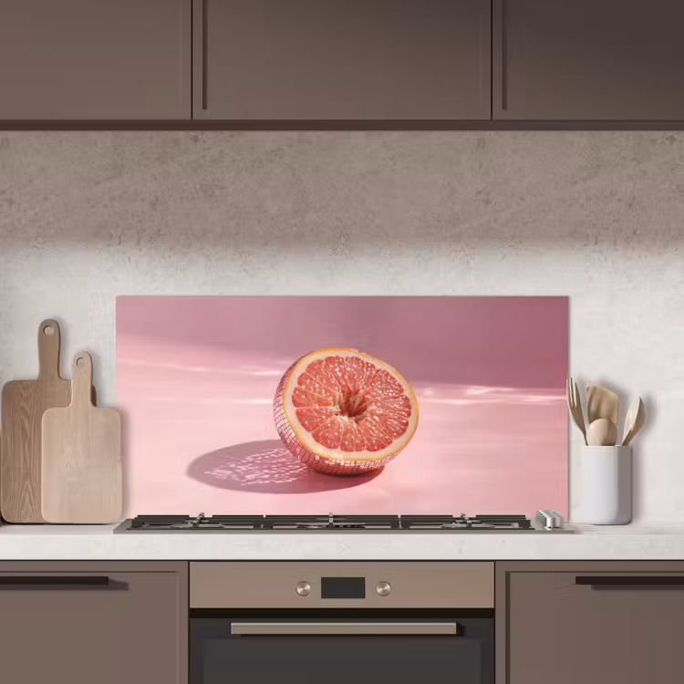 Grapefruit - Roze - Disco - Shiny keuken achterwand spatscherm middel -sfeer2