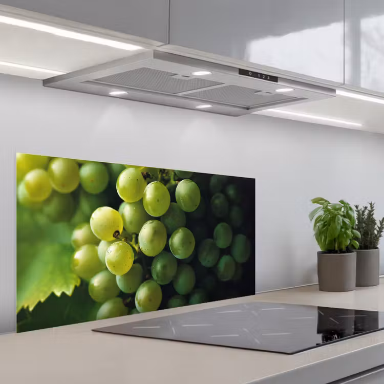 Druiven - Tros - Groen keuken achterwand spatscherm middel -3d_schuin